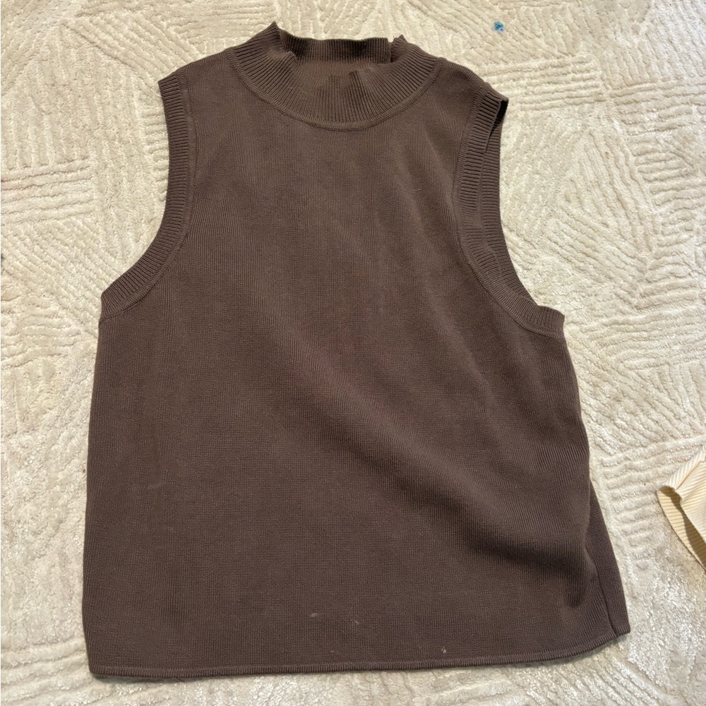 Primark Chocolate Brown Sleeveless Tee